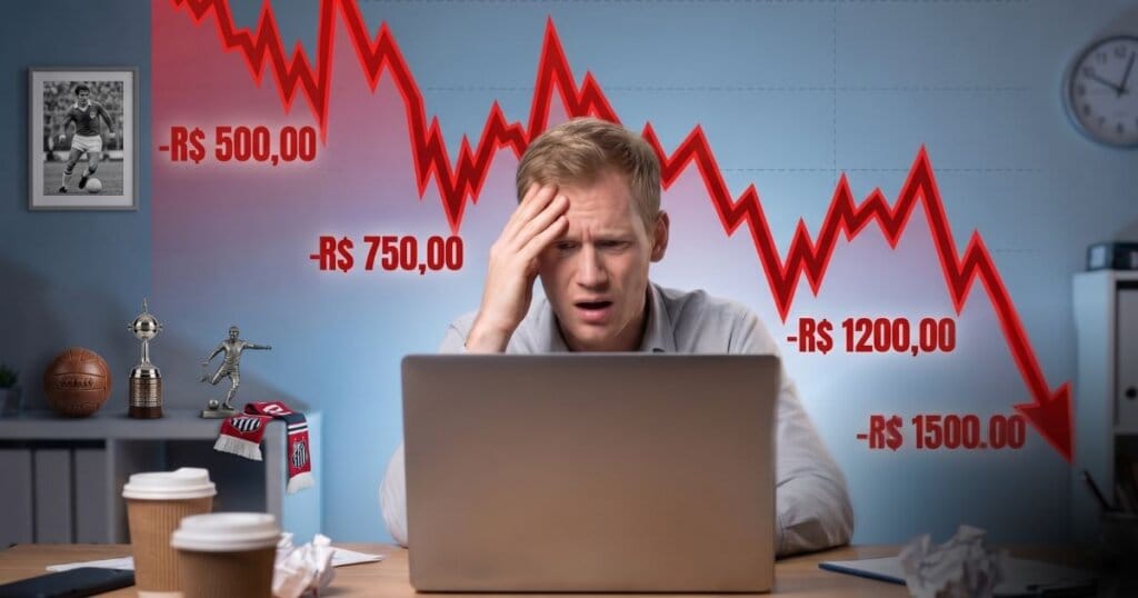 Trader esportivo abalado com a sua bad run sequencia negativa nas apostas.