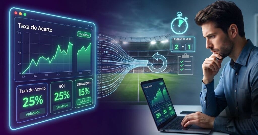 Simulação de Backtest nas Apostas Esportivas. Modelo de validação automático.