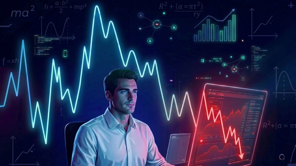 Trader passando por variância nas apostas esportivas.