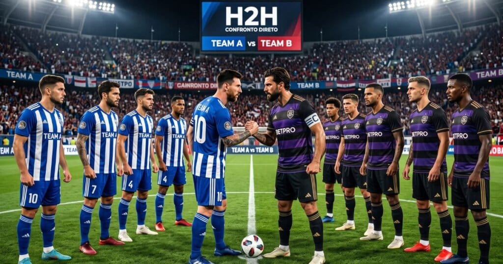 Jogadores perfilados para Confrontos Diretos H2H em jogos de futebol.