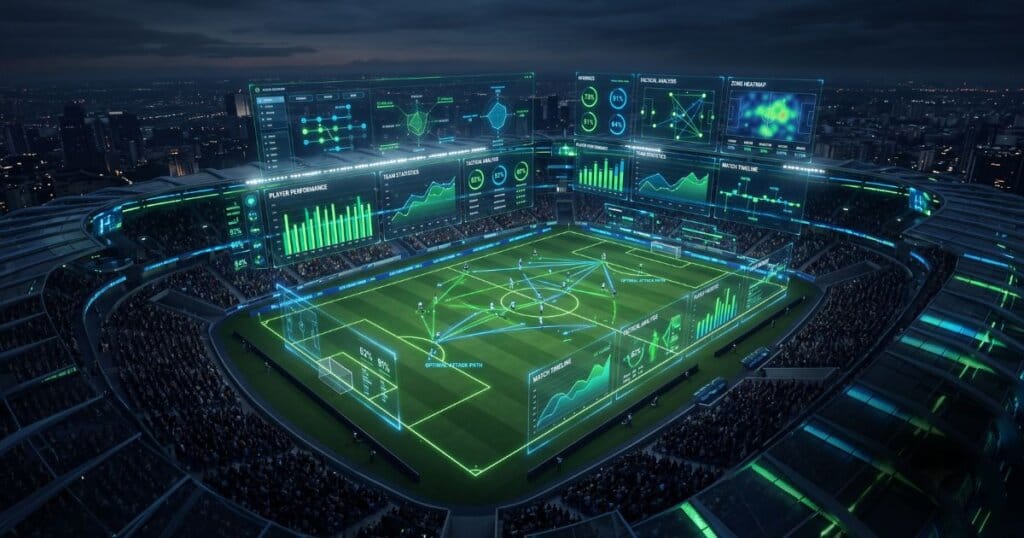 Radar Dinâmico no Estádio para Análise de Jogo ao Vivo.