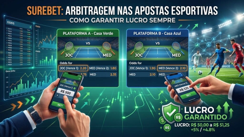 Surebet nas Apostas Esportivas: Como Funciona a Arbitragem? 1 exemplo ilustrativo de arbitragem surebet nas apostas esportivas.