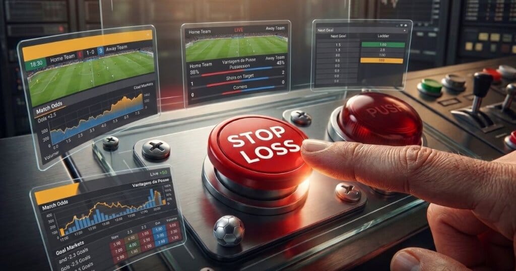 Destaque para Botão de Stop Loss no Trade Esportivo.